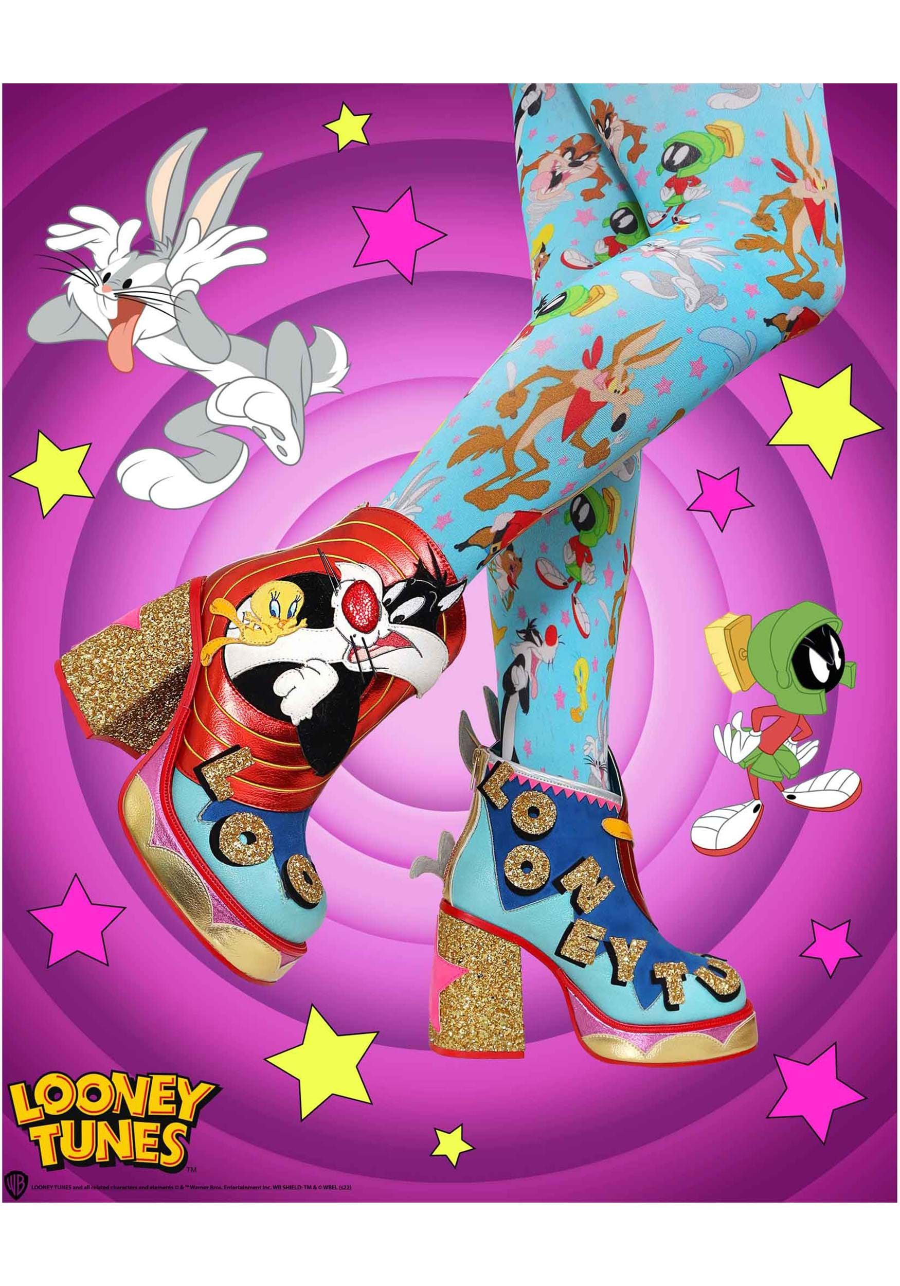 Looney Tunes That's All Folks Platform Boots