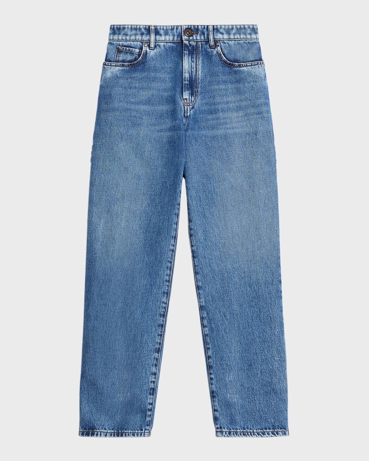 Loris Cropped Straight-Leg Denim Trousers