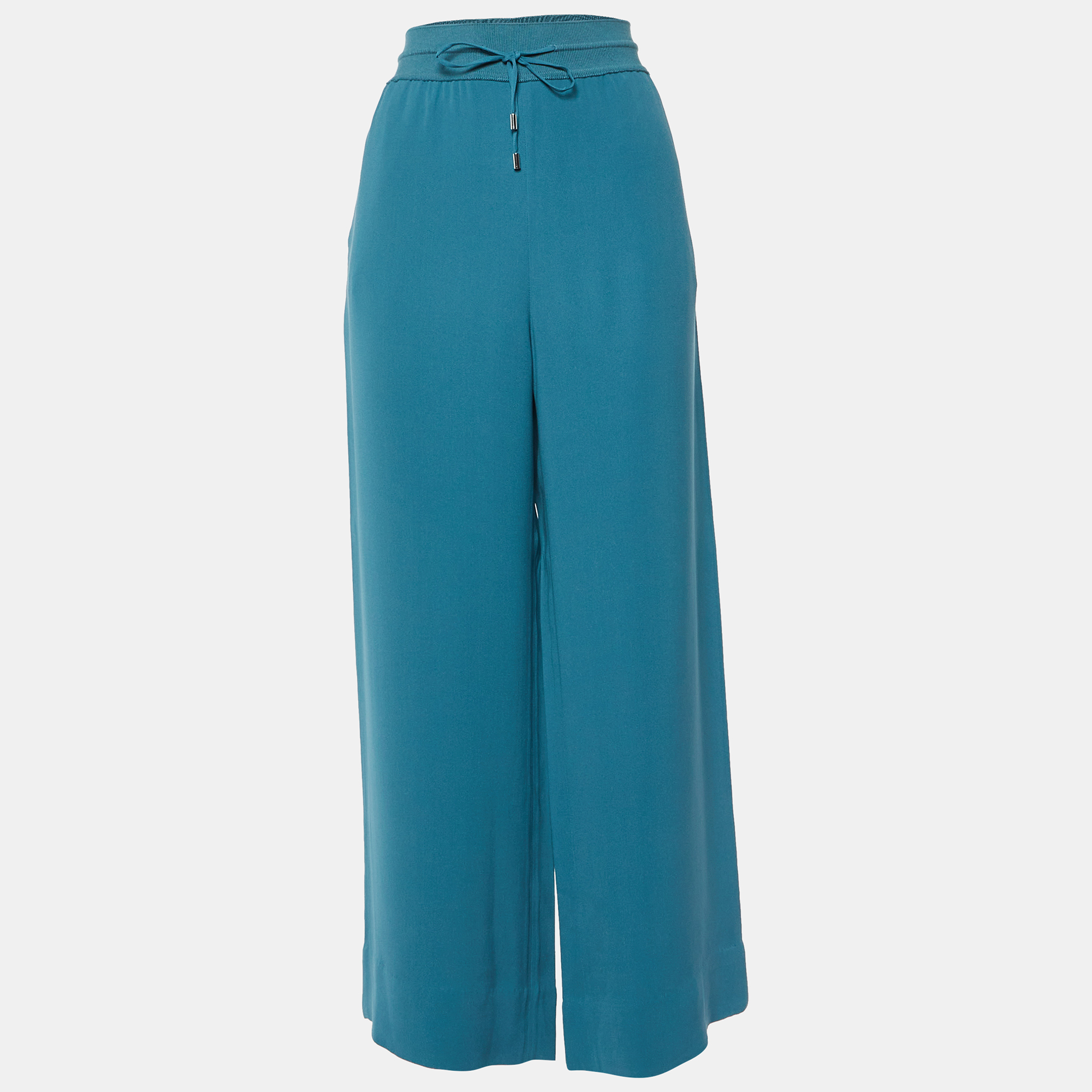 Loro Piana Blue Silk Crepe Joggers M