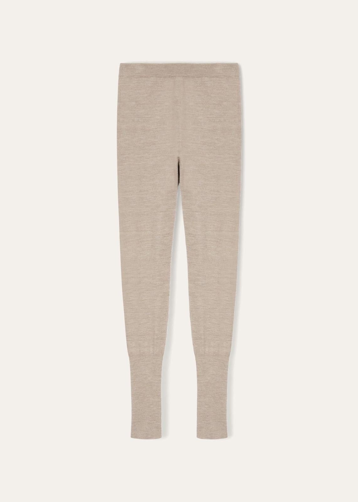 Loro Piana O1Srvl11E1124 Cocooning Gentle Wool Leggings In Light Beige, Women's (Size 26)