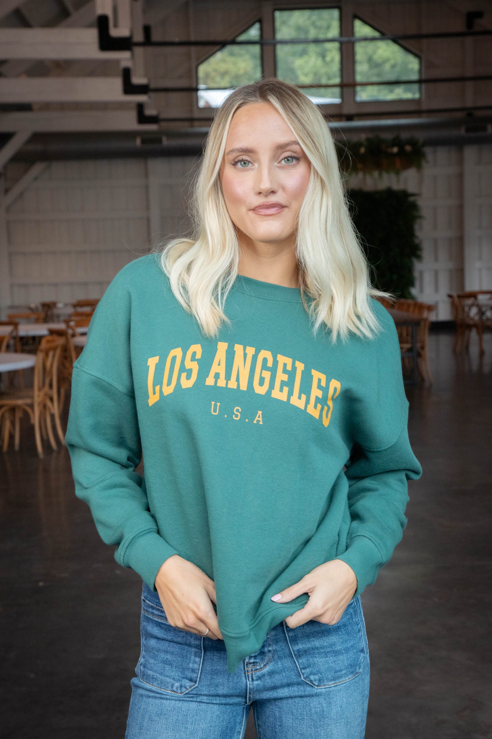 Los Angeles U.S.A Sweatshirt Hunter Green