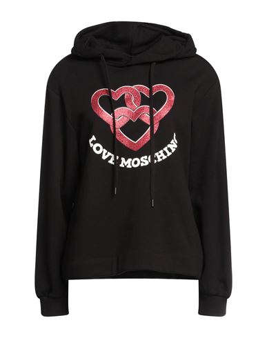 Love Moschino Woman Sweatshirt Black Size 2 Cotton