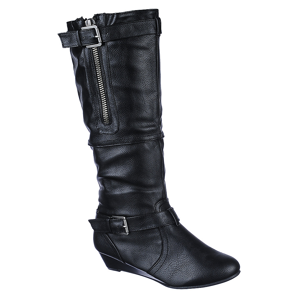 Low Heel Wedge Boot Tamara-62 Black