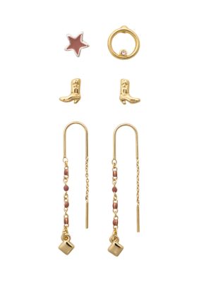 Lucky Brand Cowboy Boot Earring Set