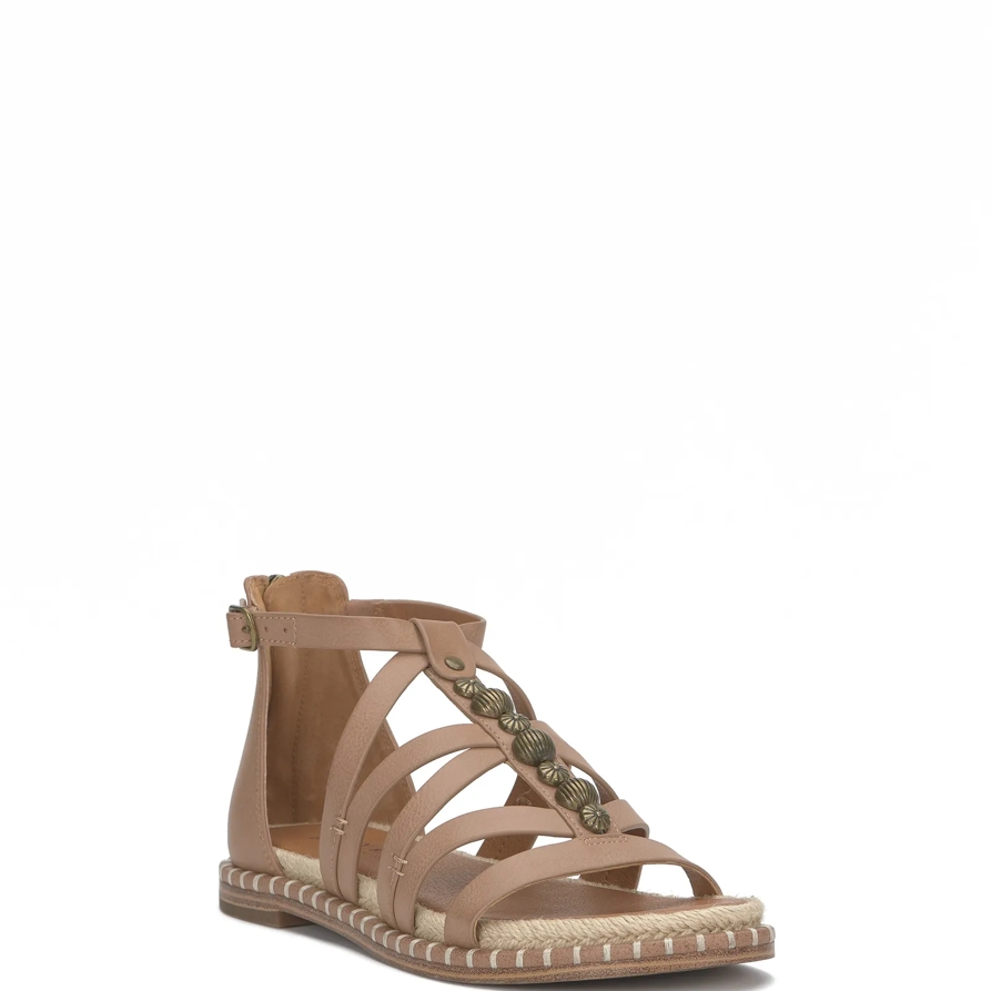 Lucky Brand Korina Beaded Gladiator Sandal - Women's Accessories Shoes Sandals in Medium Light Beige