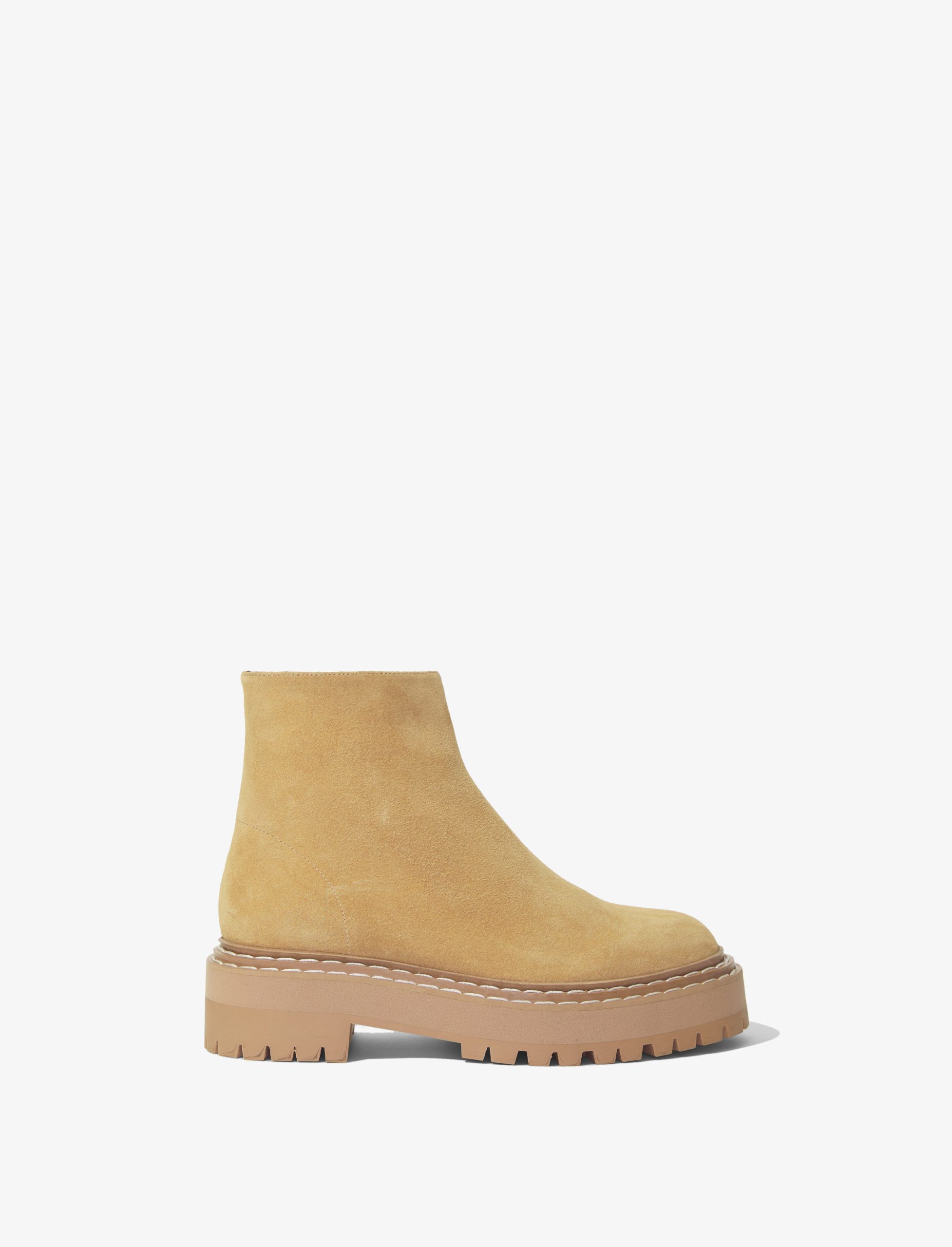 Lug Sole Platform Boots in Suede