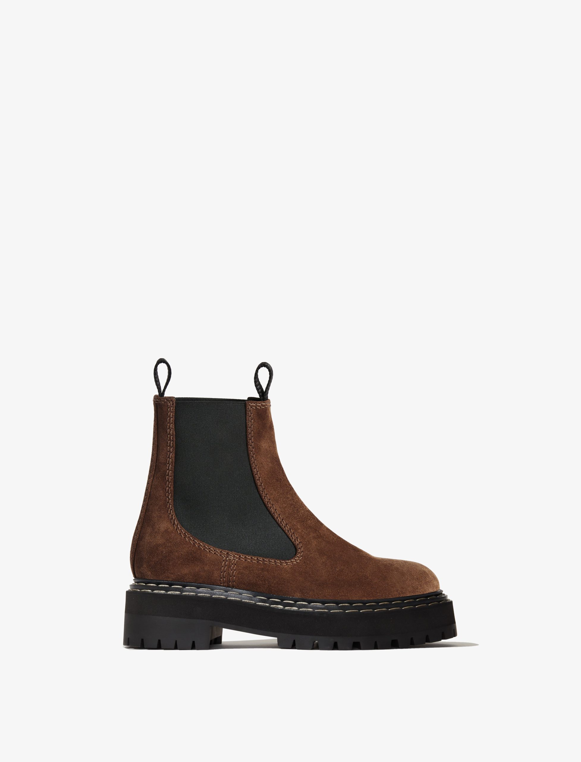 Lug Sole Platform Chelsea Boots in Suede