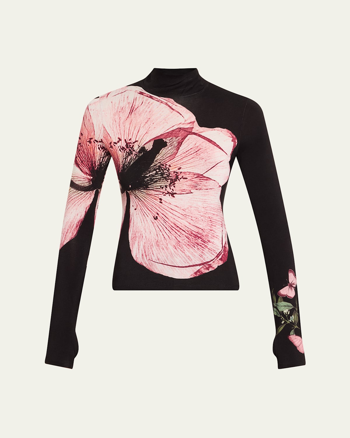 Luna Floral Delaina Long-Sleeve Turtleneck Top