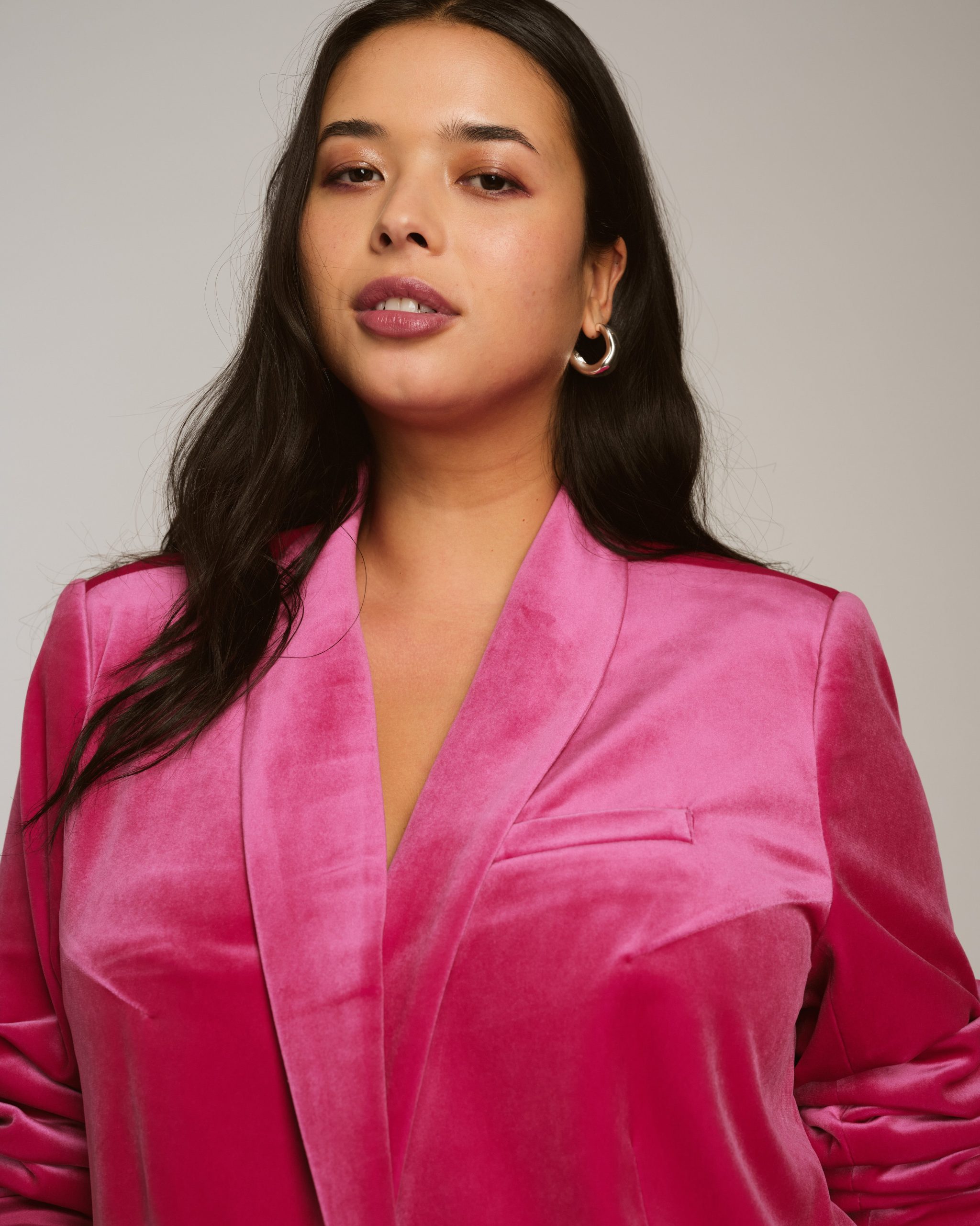 Luxe Velvet Blazer - Cerise