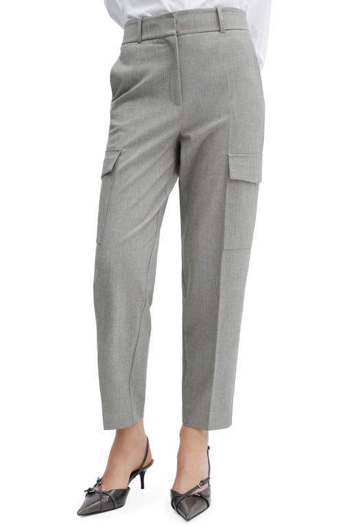 MANGO Cargo Suit Pants in Light Pastel Grey at Nordstrom, Size 2