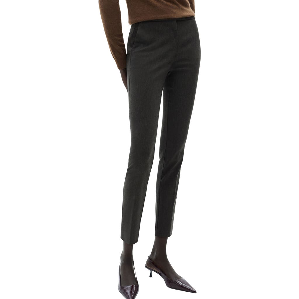 MANGO Crop Skinny Pants in Grey at Nordstrom, Size 0