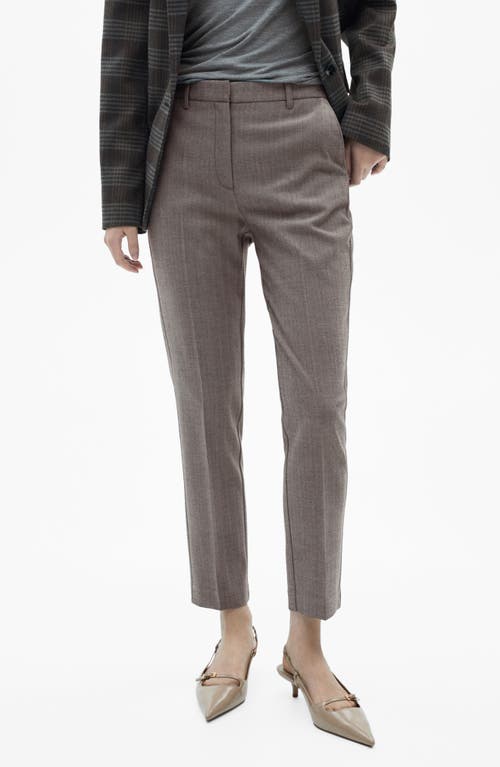 MANGO Flat Front Skinny Pants in Beige at Nordstrom, Size 0