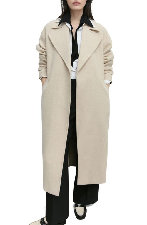 MANGO Manteco Wool Blend Oversize Longline Coat in Light/Pastel Grey at Nordstrom, Size Xx-Small