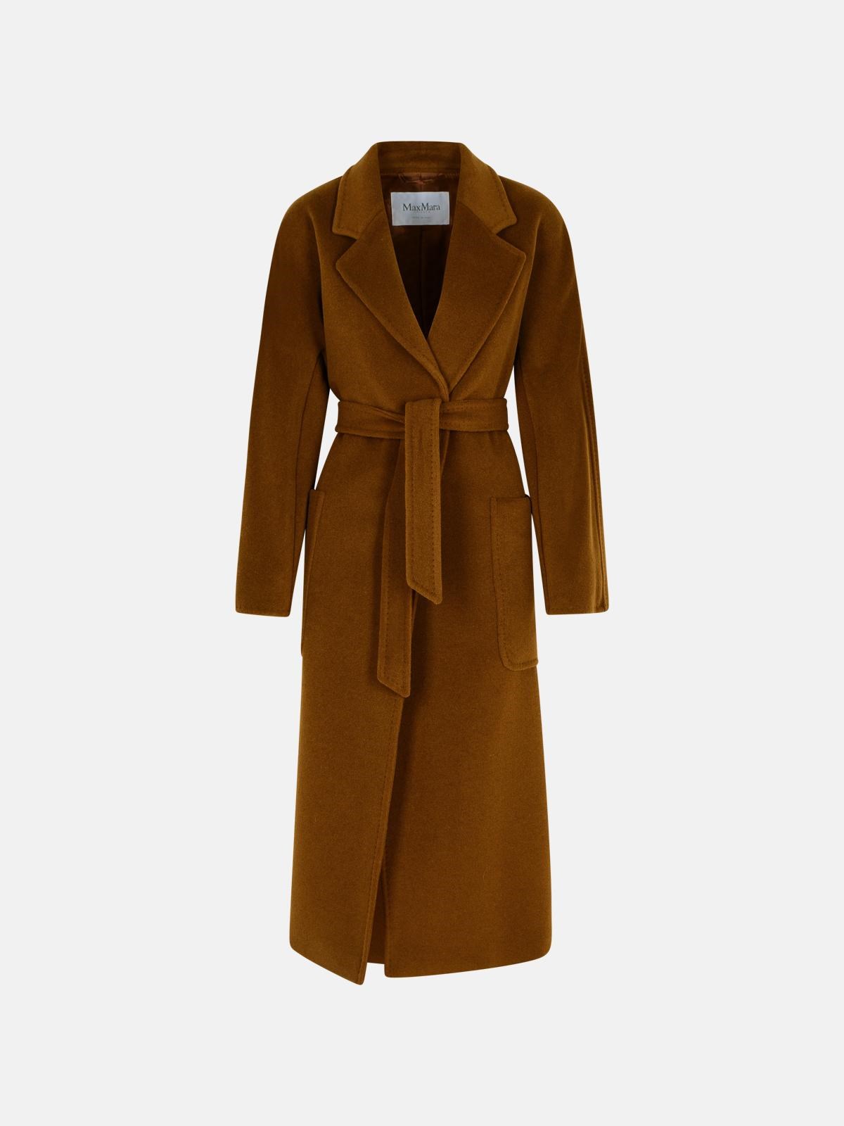 MAX MARA 'Attuale1234' Brown Camel Coat