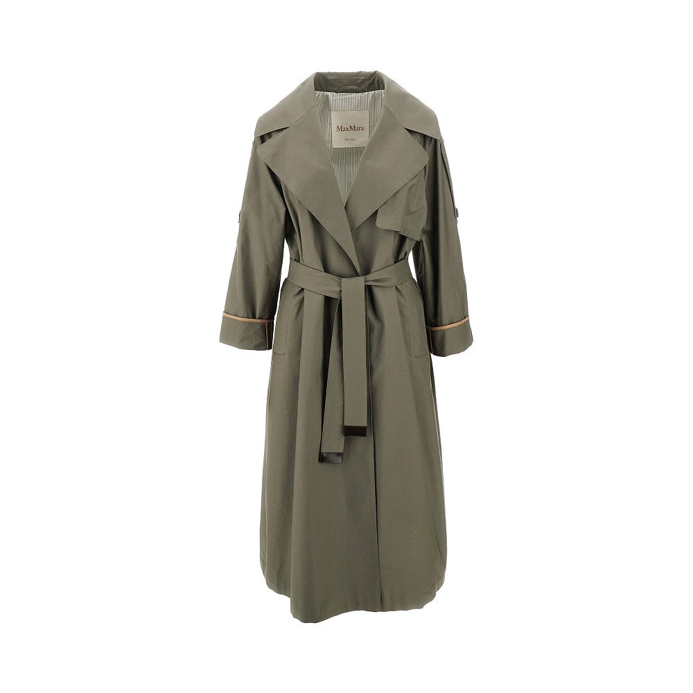 MAX MARA CUBE Anti-drop twill oversized trench coat Woman 40