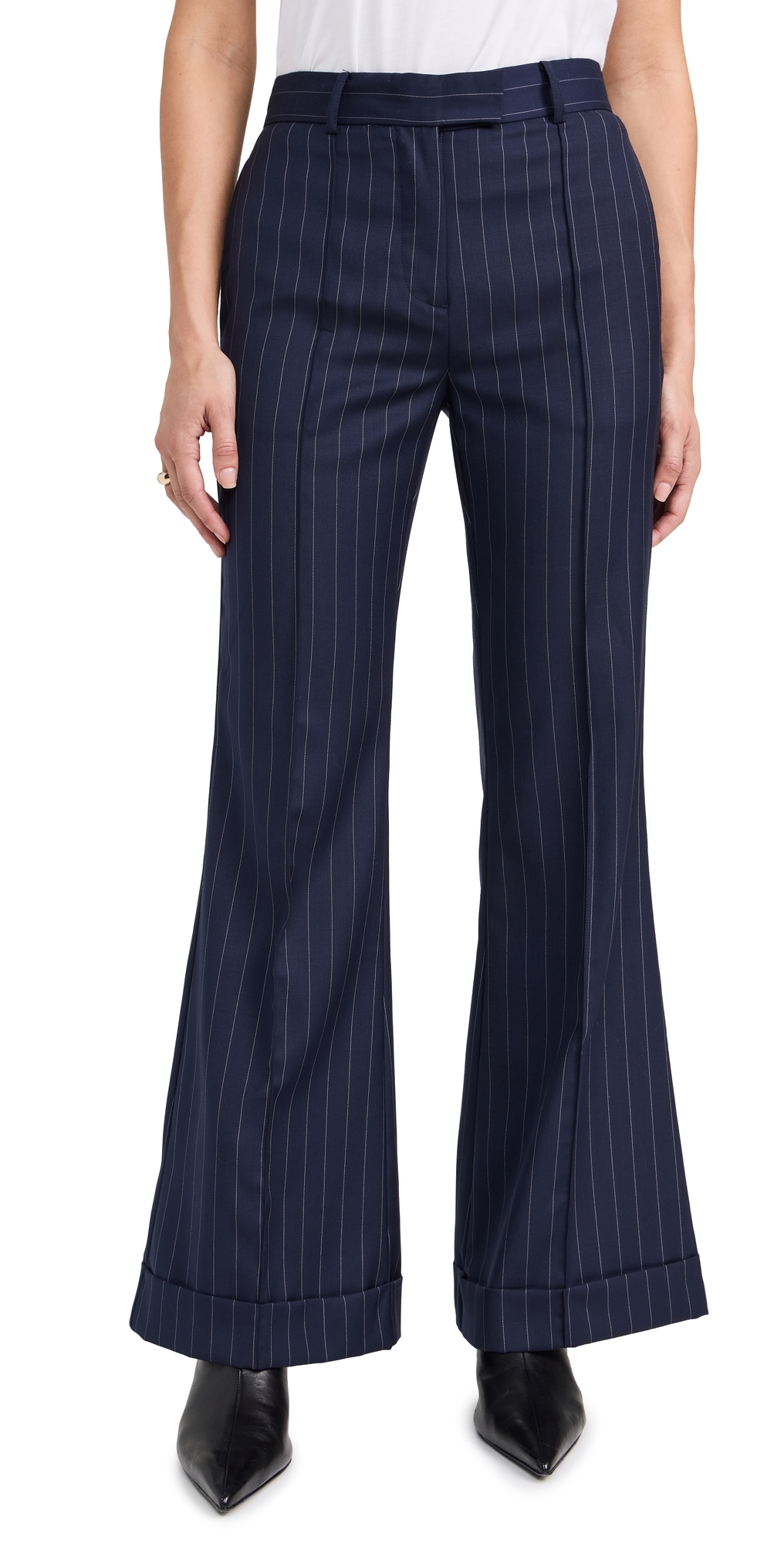 MEIMEIJ Tailored Pants Gessato Blue Nights 36