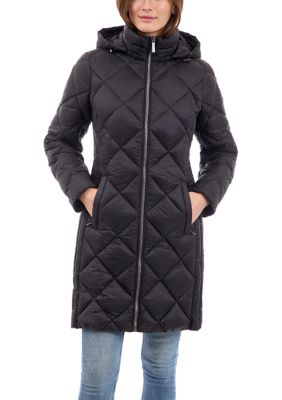 MICHAEL Michael Kors Women's Packable Down Puffer Jacket, Black, XS