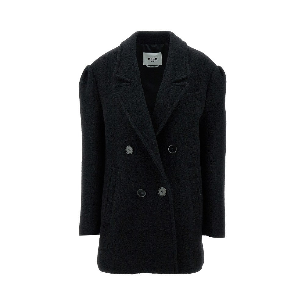 MSGM Bouclé wool double-breasted coat Woman 42