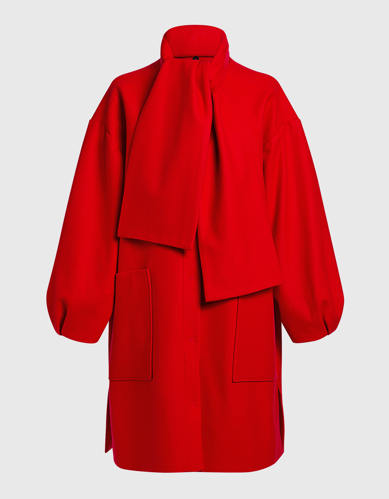 MSGM Scarf Wool Coat - 38