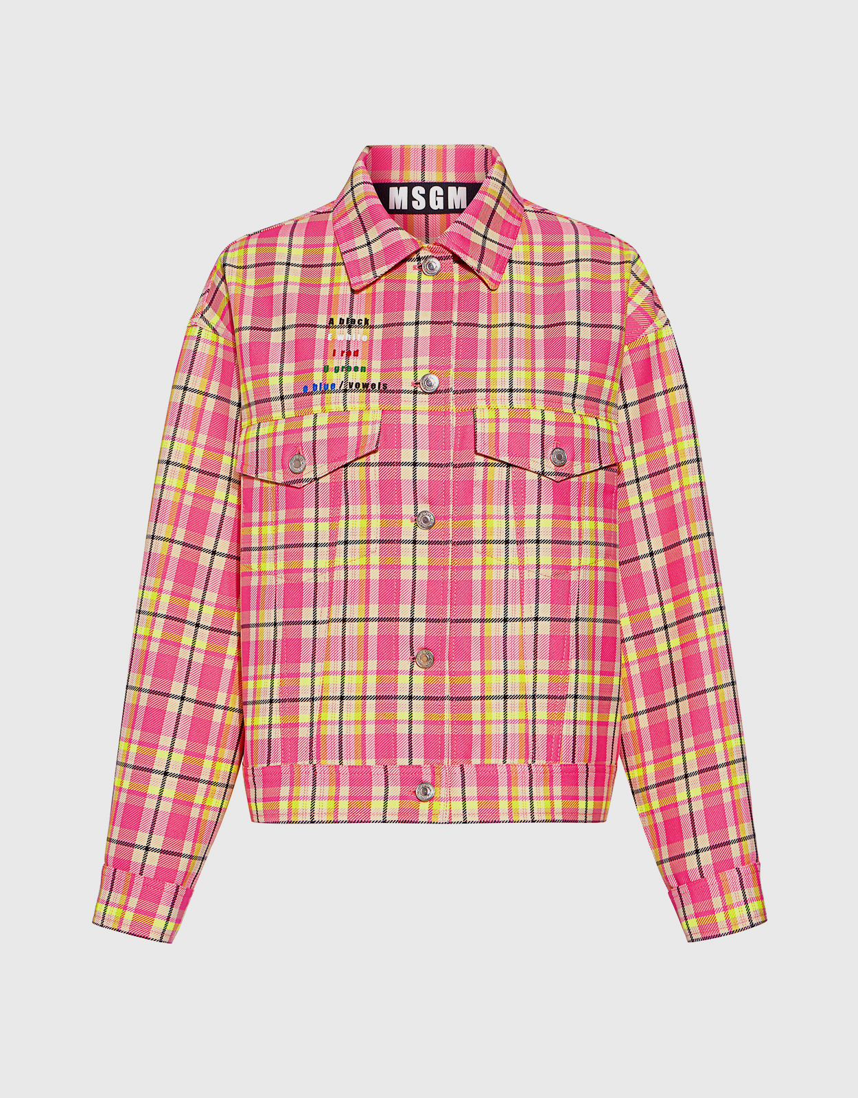 MSGM Tartan Denim Jacket - 38