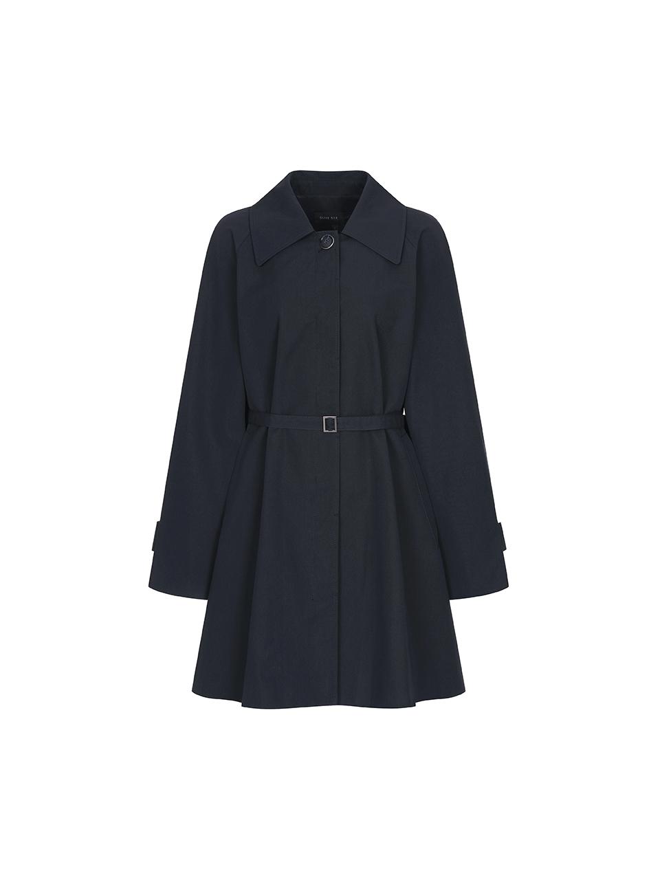 Mac Half Belted Cotton Blend Trench Coat (OW4AR8381)