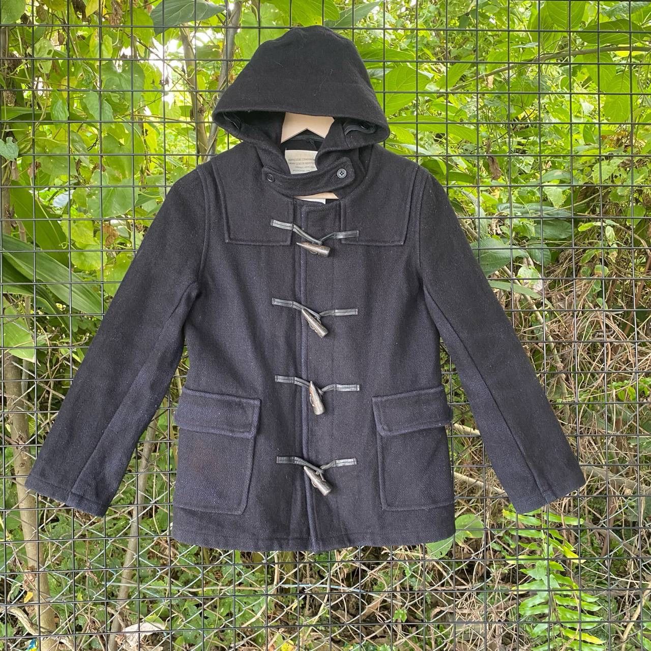 Made In USA x Military Vintage Military Spec Wool Duffle Coat in Black, Women's (Size Medium)