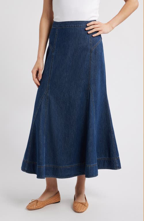 Madewell Airy Denim Midi Circle Skirt in Avonmore Wash at Nordstrom, Size 24