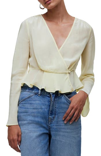 Madewell Bell Sleeve Wrap Top in Candlelight at Nordstrom Rack, Size 00