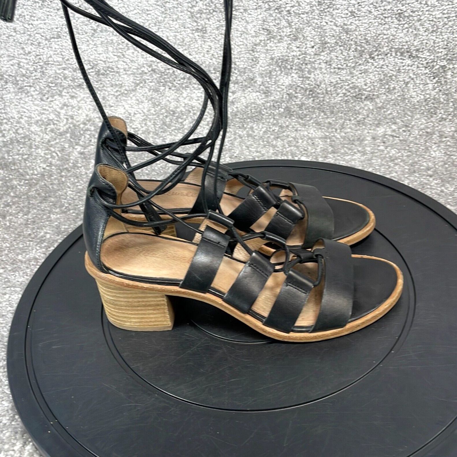 Madewell Sandal Women's Size 6.5 Daniela Running Strappy Gladiator Black in White