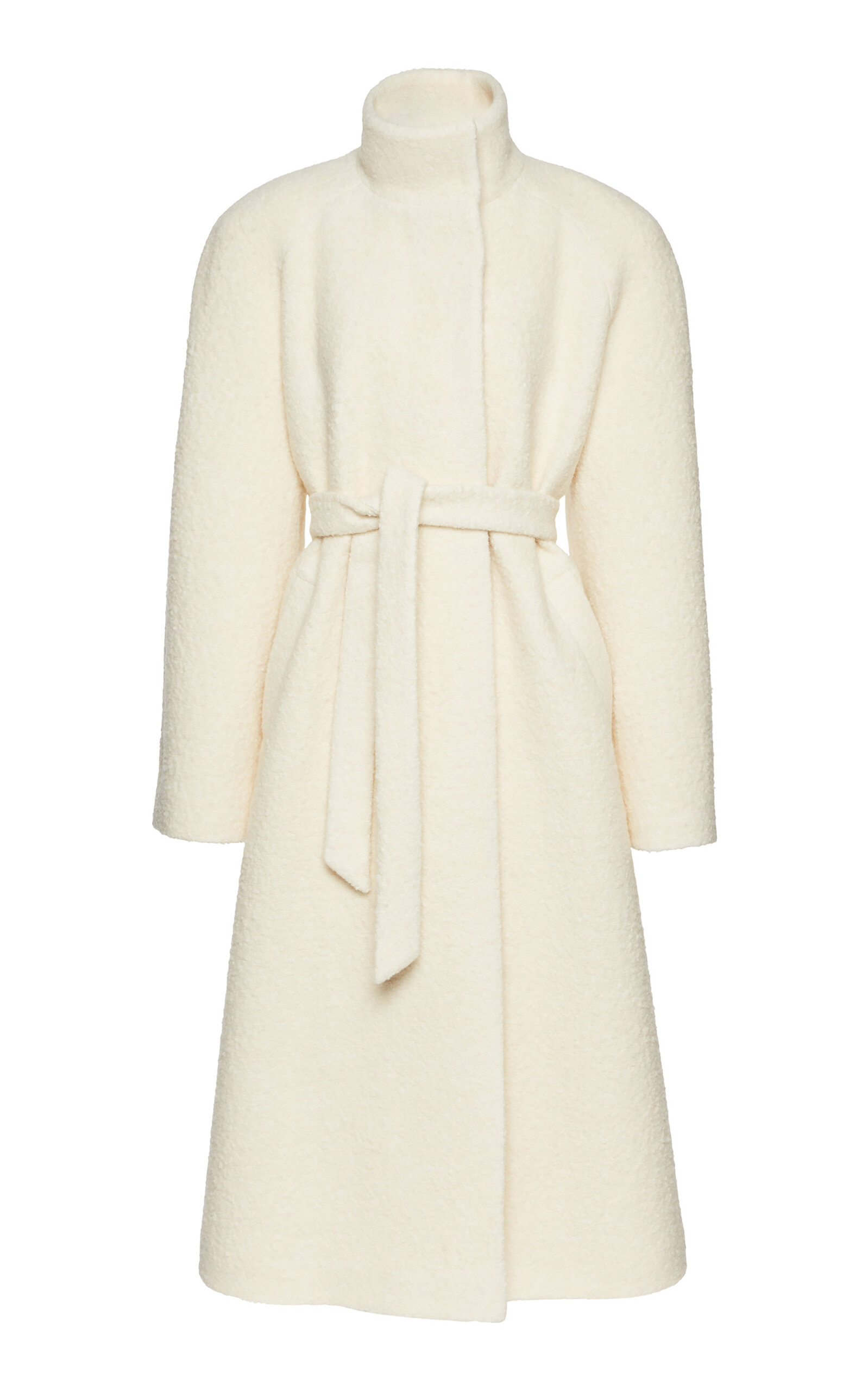 Magda Butrym - Cotton Wool Wrap Coat - Ivory - FR 38 - Moda Operandi