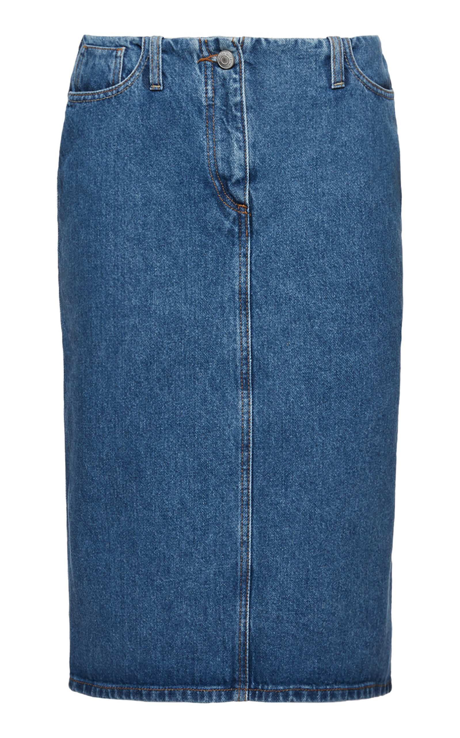 Magda Butrym - Denim Midi Skirt - Blue - FR 34 - Moda Operandi