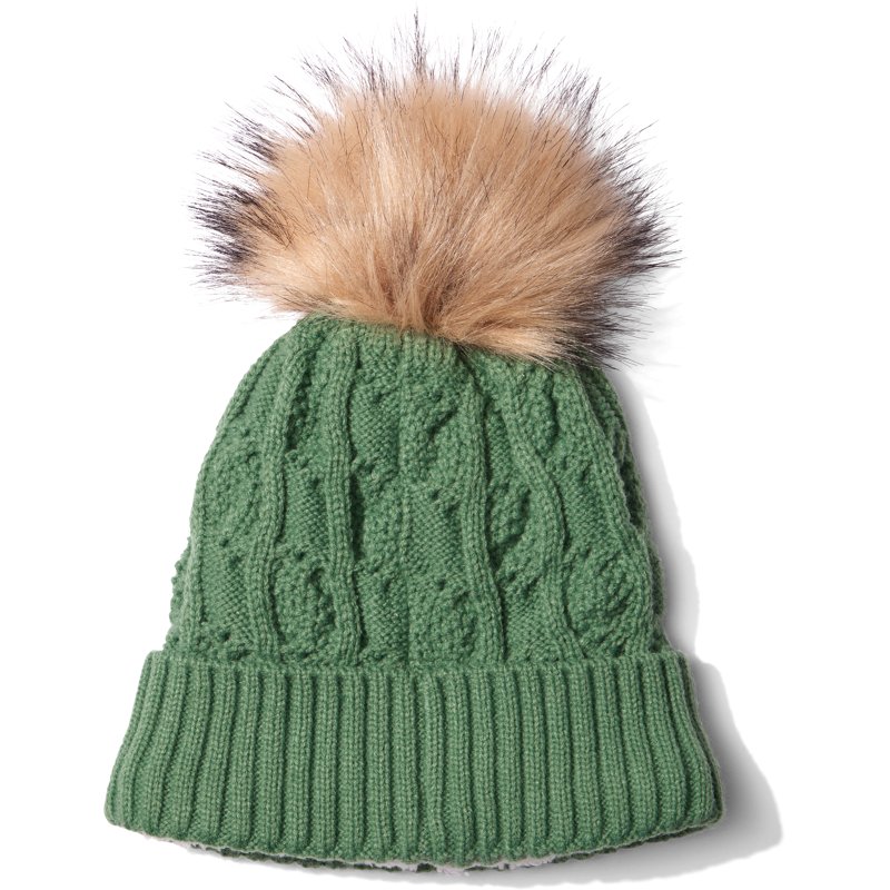 Magellan Outdoors Women's Cable Knit Beanie Hat Stone Green - Women's Athletic Hats And Accessories at Academy Sports