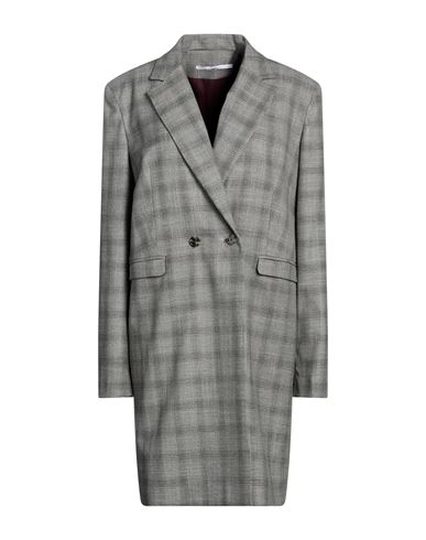 Maison Laviniaturra Woman Overcoat & Trench Coat Grey Size 6 Polyester, Viscose, Lycra