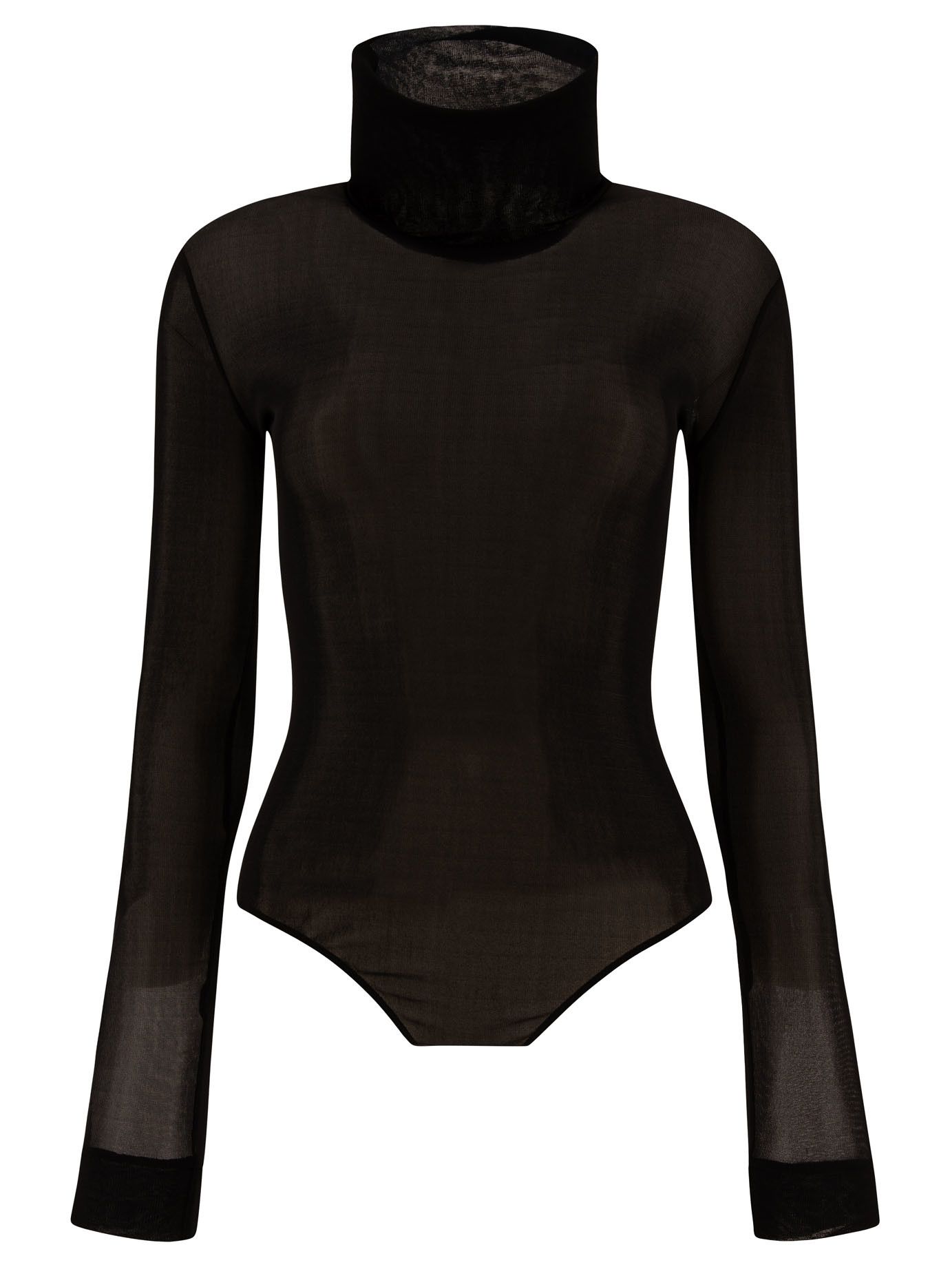 Maison Margiela High-Neck Bodysuit For Women Label Size 38 in Black