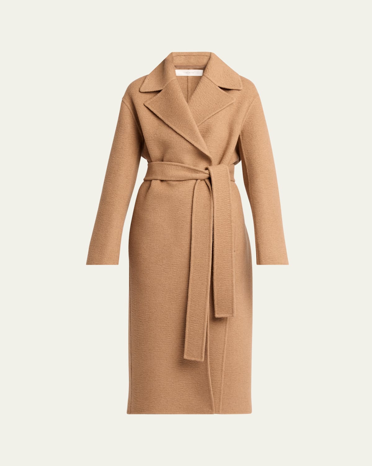 Malika Camel Wool Wrap Coat