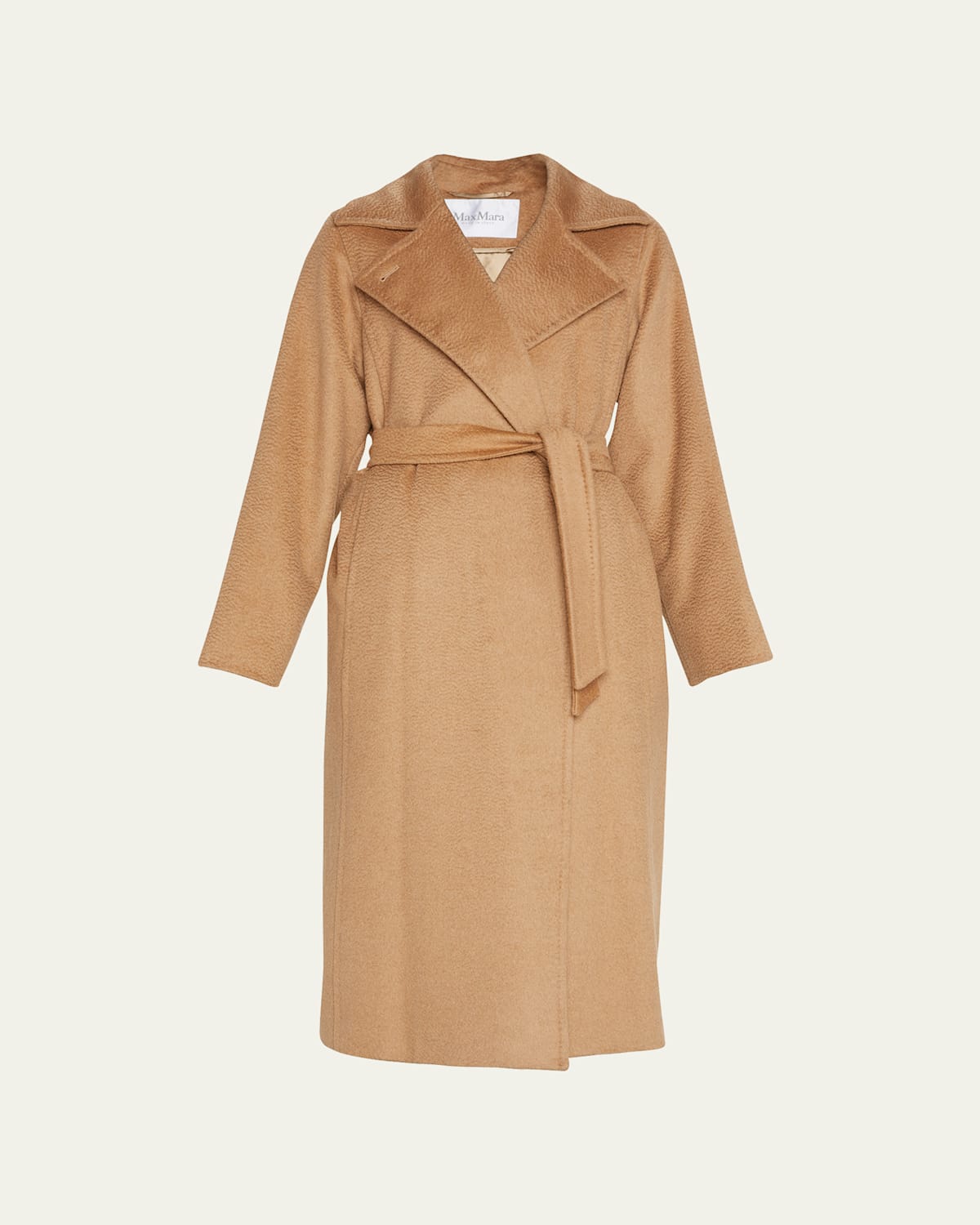 Manuela Belted Camel Hair Coat, Camel