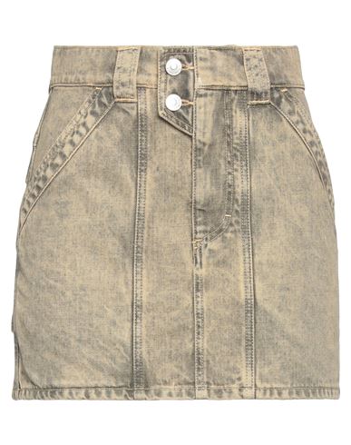 Marant Étoile Woman Denim skirt Pastel yellow Size 4 Cotton