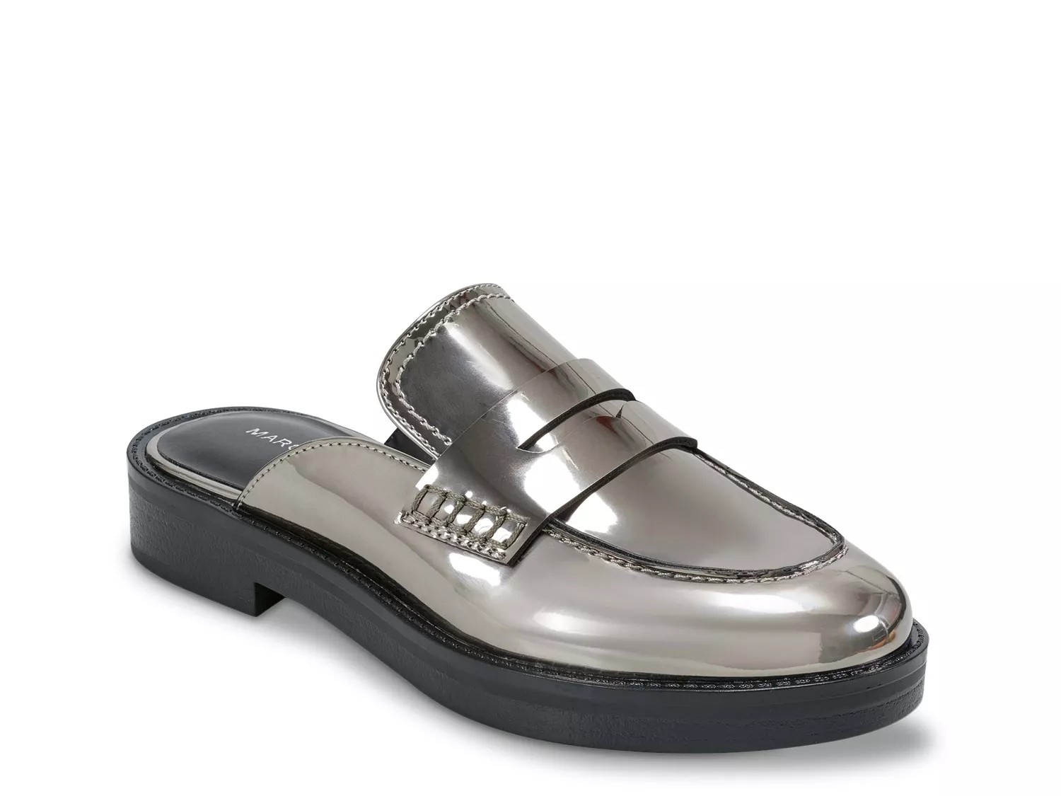 Marc Fisher Burlesk Loafer Mule | Women's | Pewter Metallic | Size 6 | Loafers | Mule