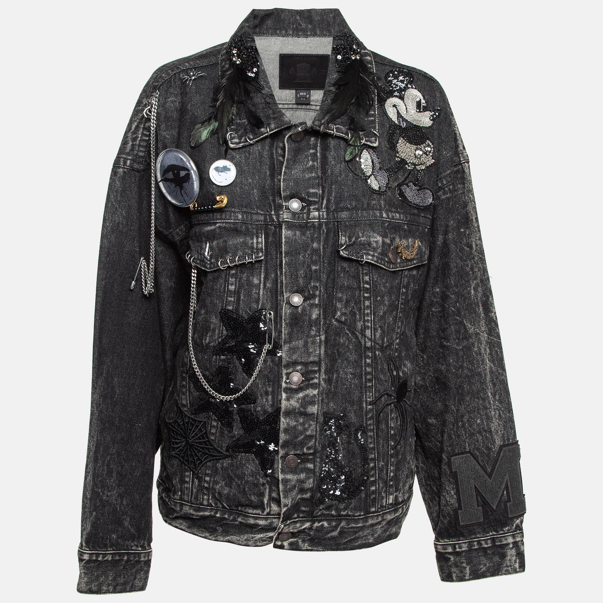 Marc Jacobs Embellished Denim Oversized Jacket XS/S