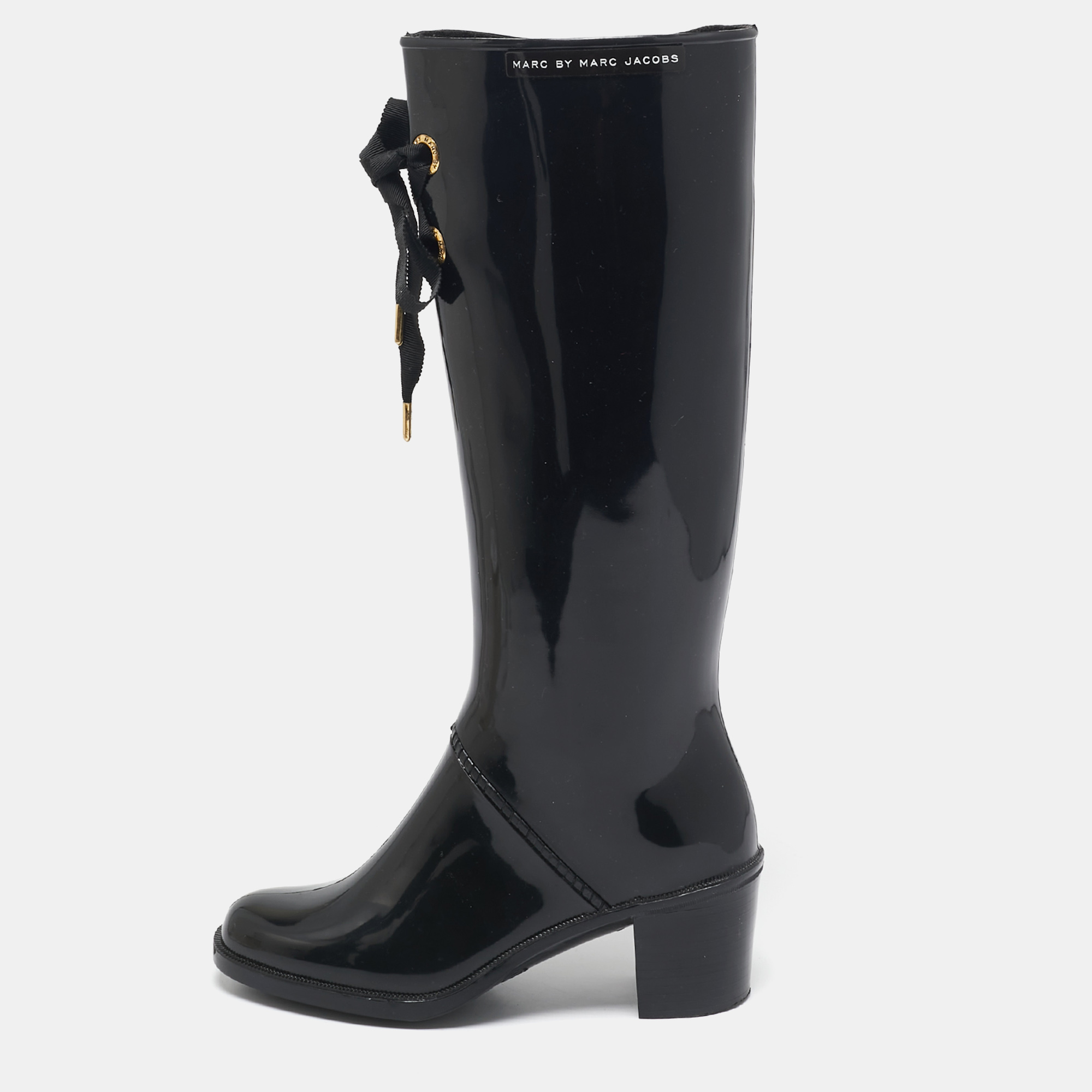 Marc by Marc Jacobs Black Rubber Rain Boots Size 37