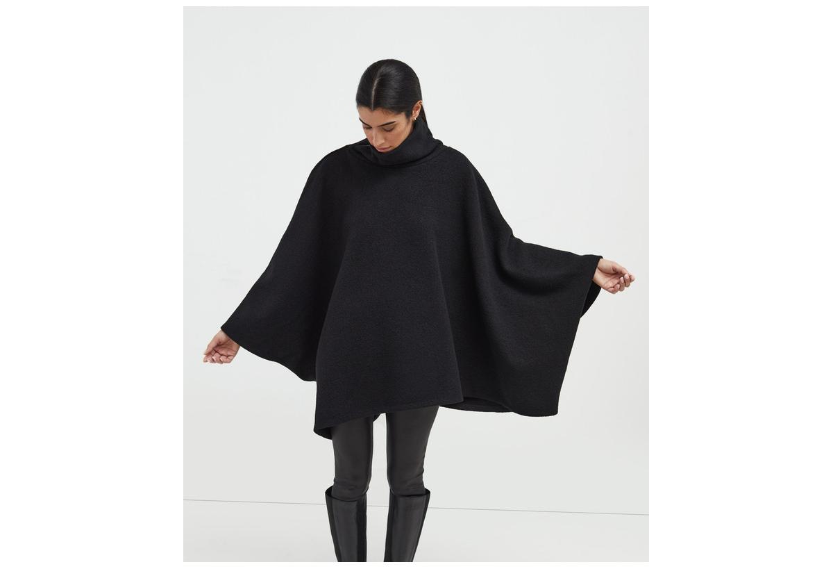 Marcella Women's Avery Wool Cape Coat - Black