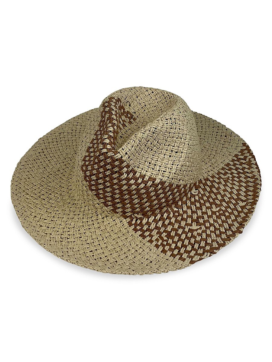 Marcus Adler Women's Two Tone Straw Hat - Tan