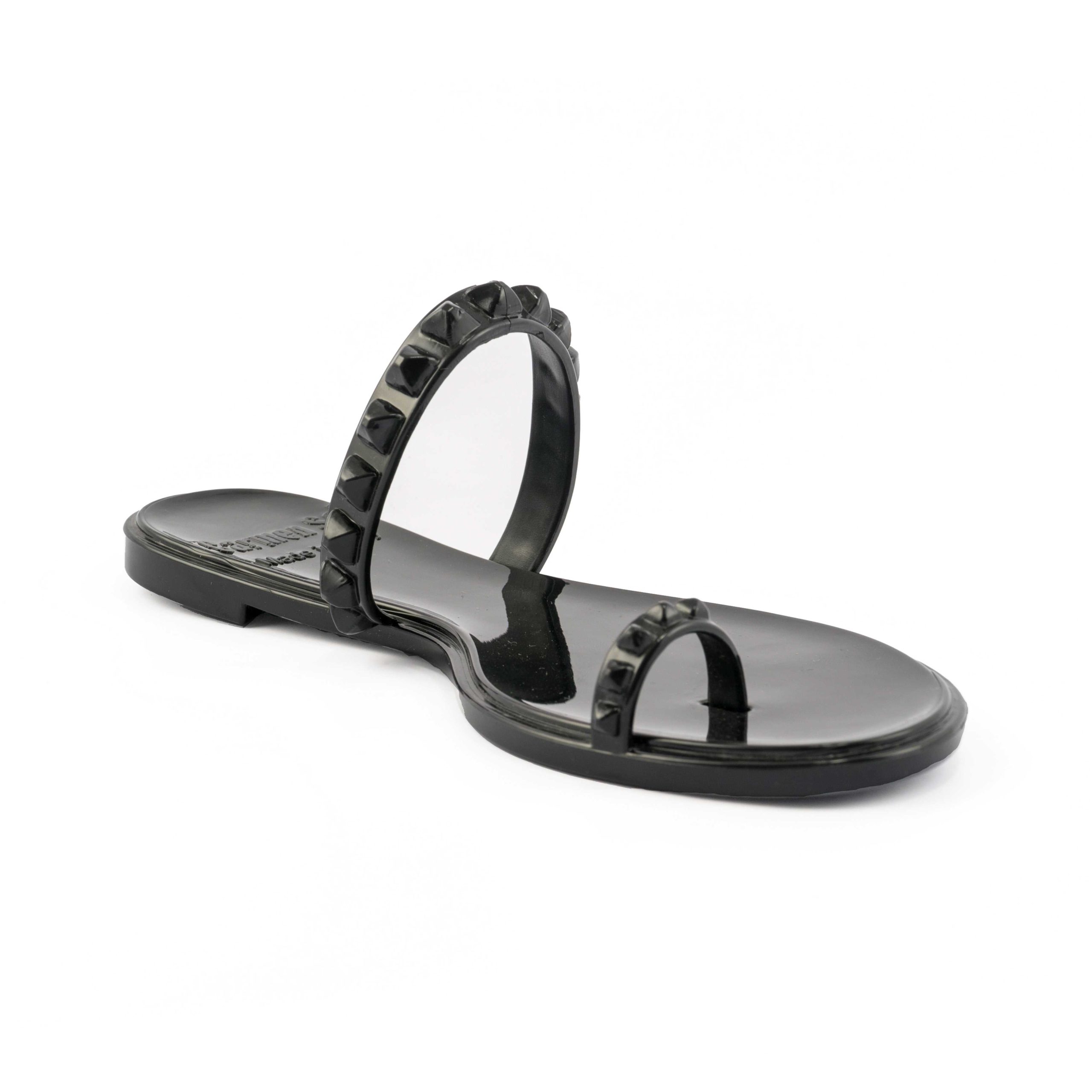 Maria Flat Jelly Sandals - Black 7