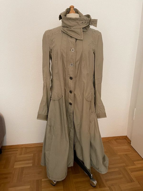 Marithe Francois Girbaud Marithé + François Girbaud Beige Trench Coat, Women's (Size Medium)