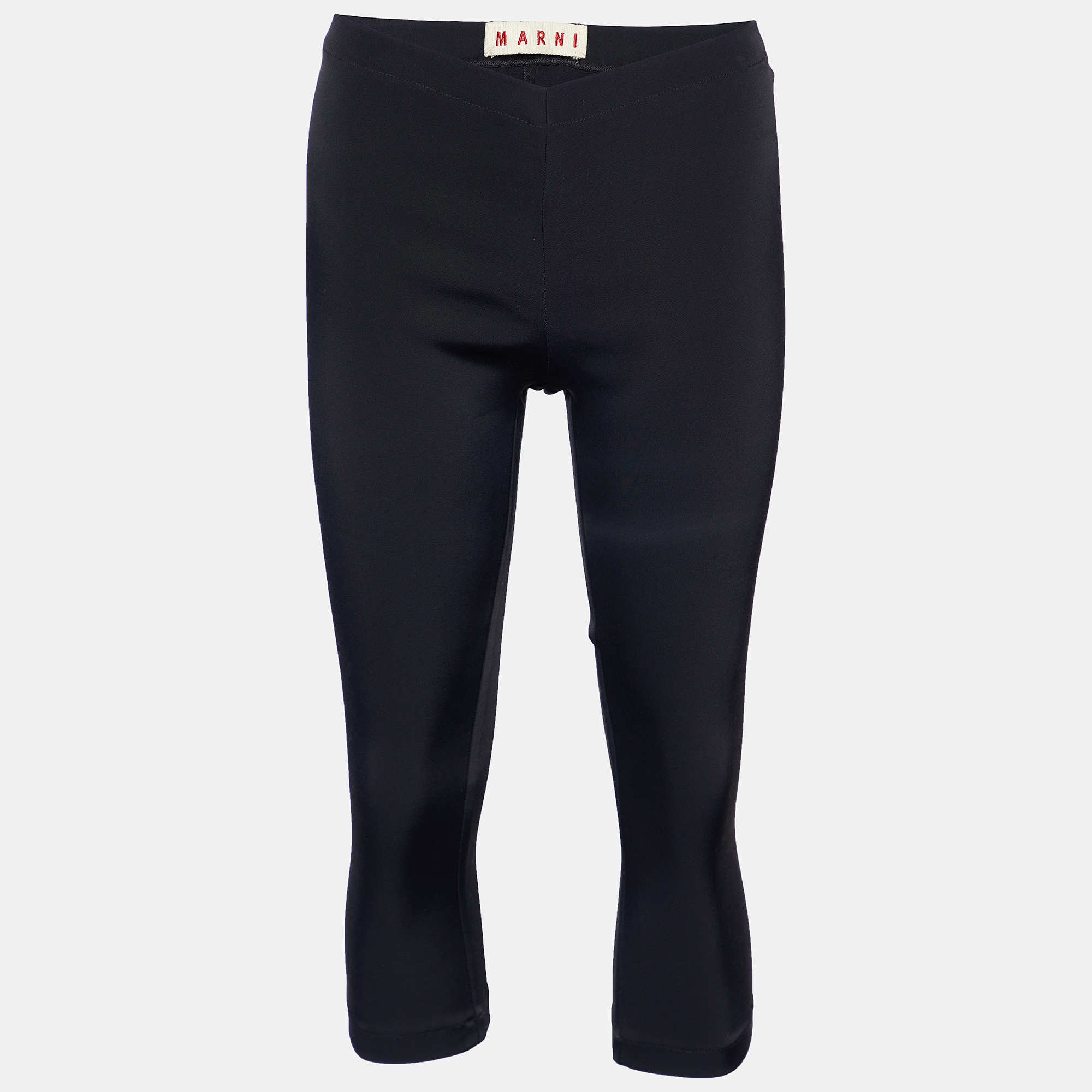 Marni Black Knit Cropped Leggings S