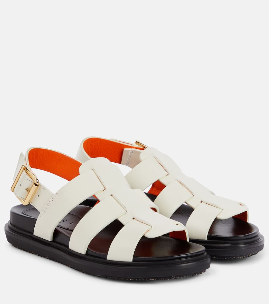 Marni Fussbett Gladiator leather sandals