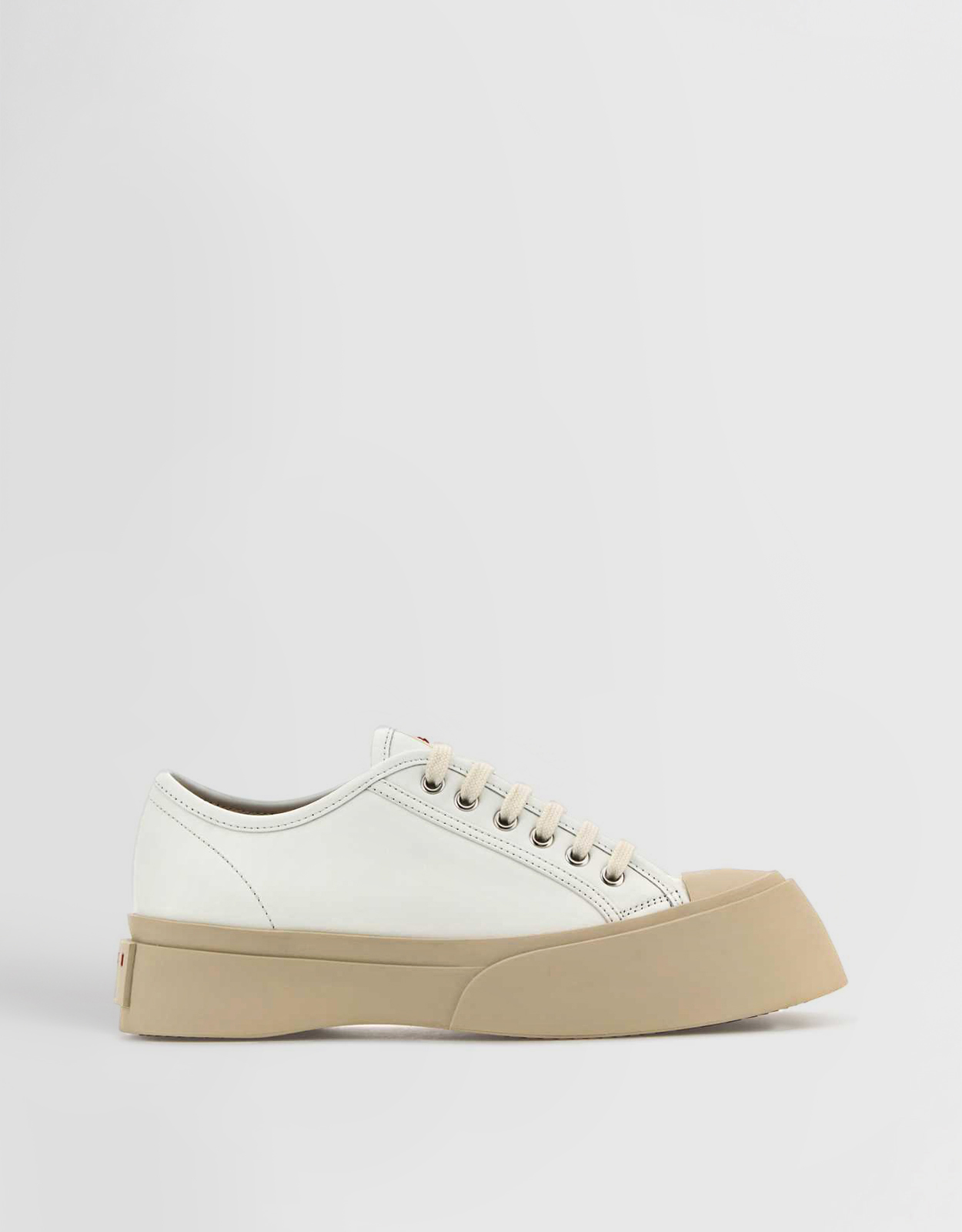 Marni Leather Chunky Sole Lace-Up Sneakers - 35