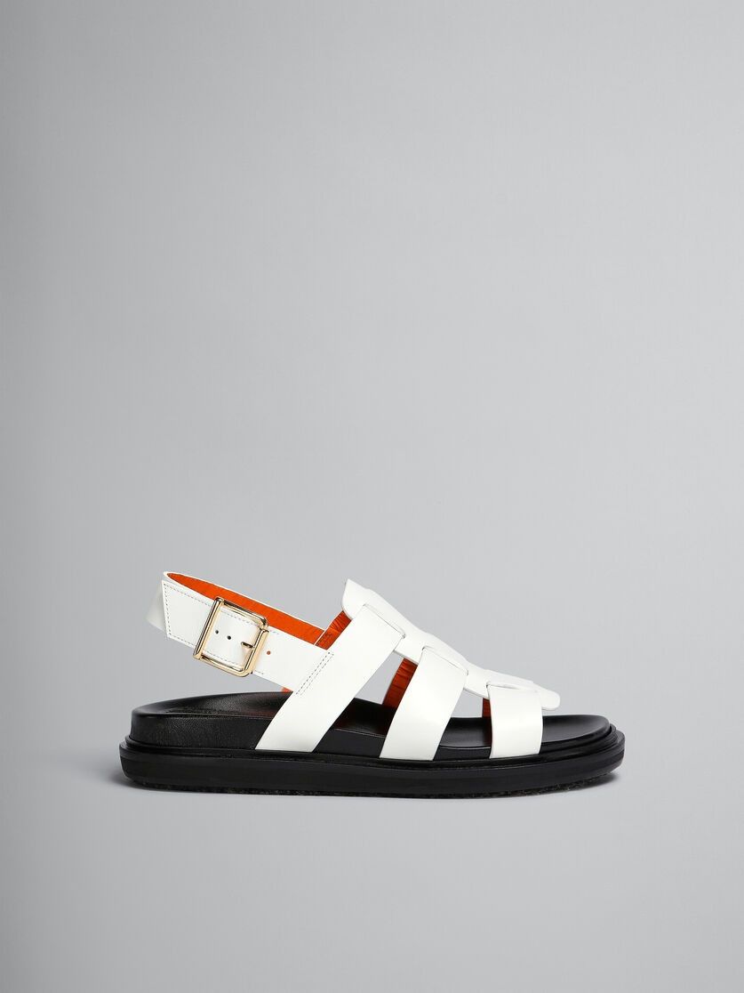 Marni O1W1Db10125 Gladiator Sandals In Black/white, Women's (Size 6)