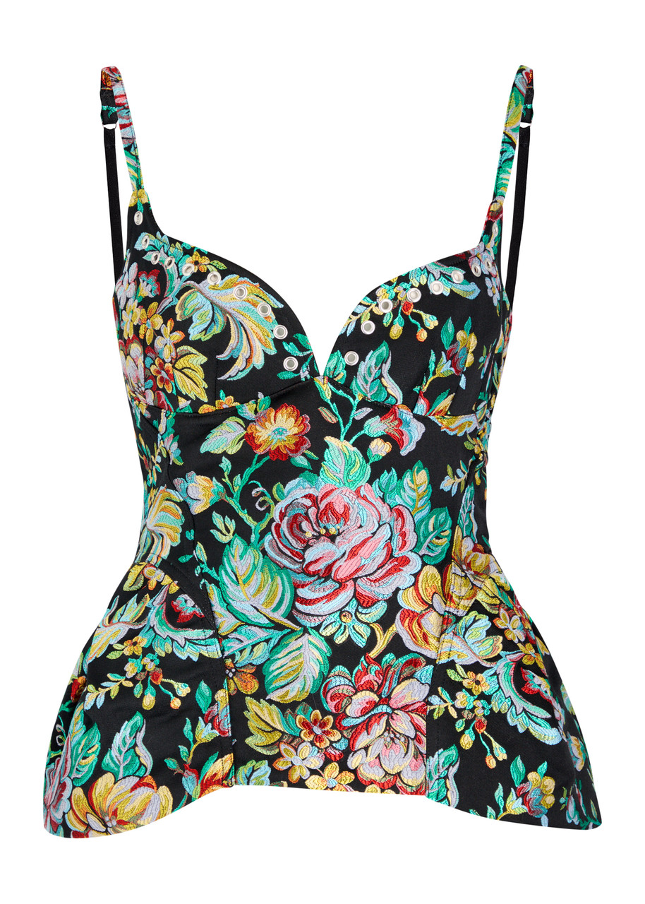 Marques' Almeida Floral Brocade Corset top - Multicoloured - L (UK14 / L)