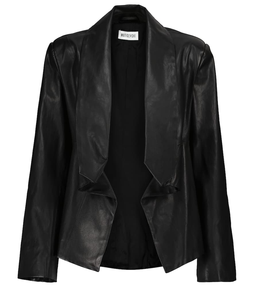 Maticevski Cropped leather blazer